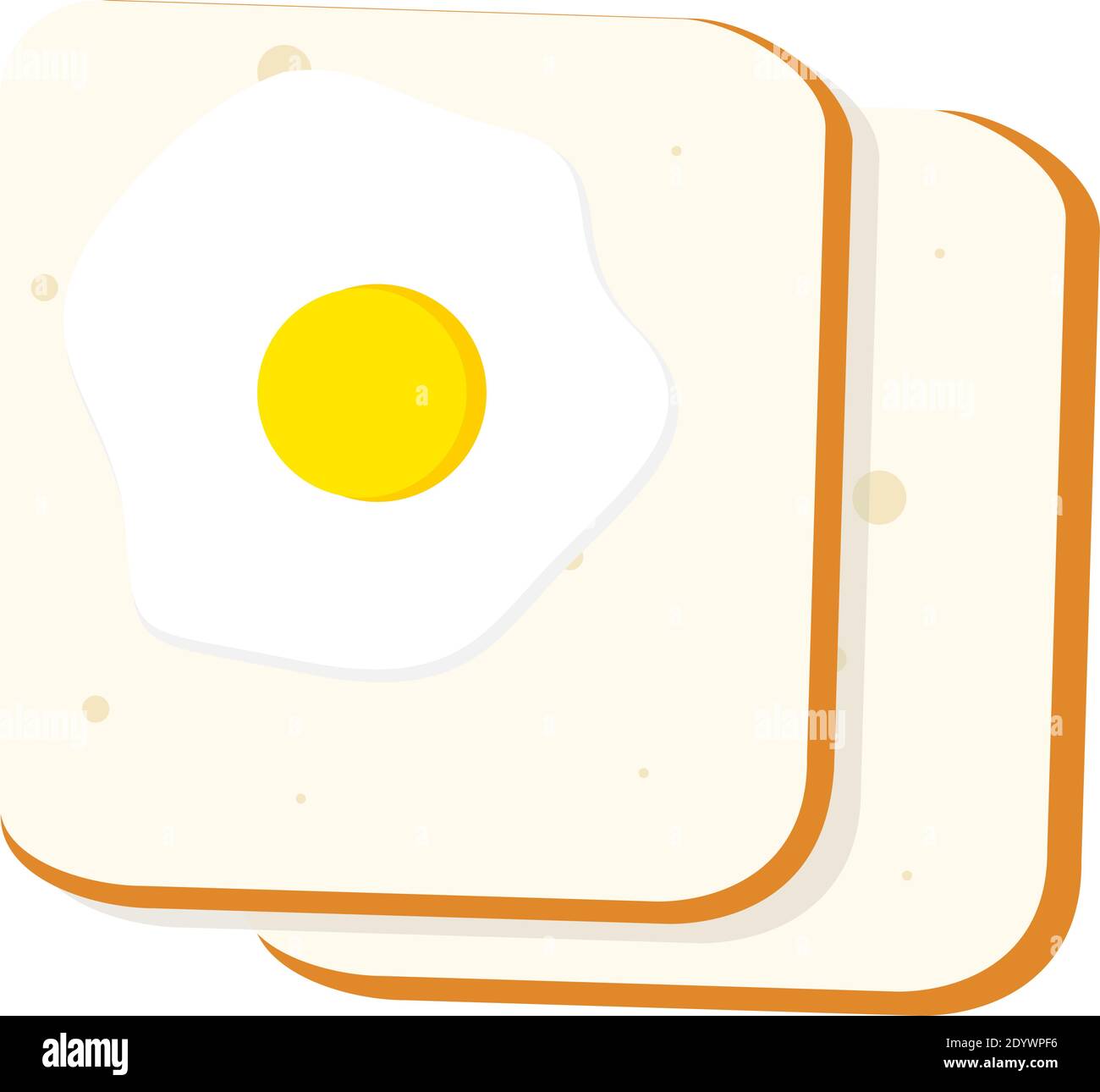 Eggbread, illustrazione, vettore su sfondo bianco. Illustrazione Vettoriale