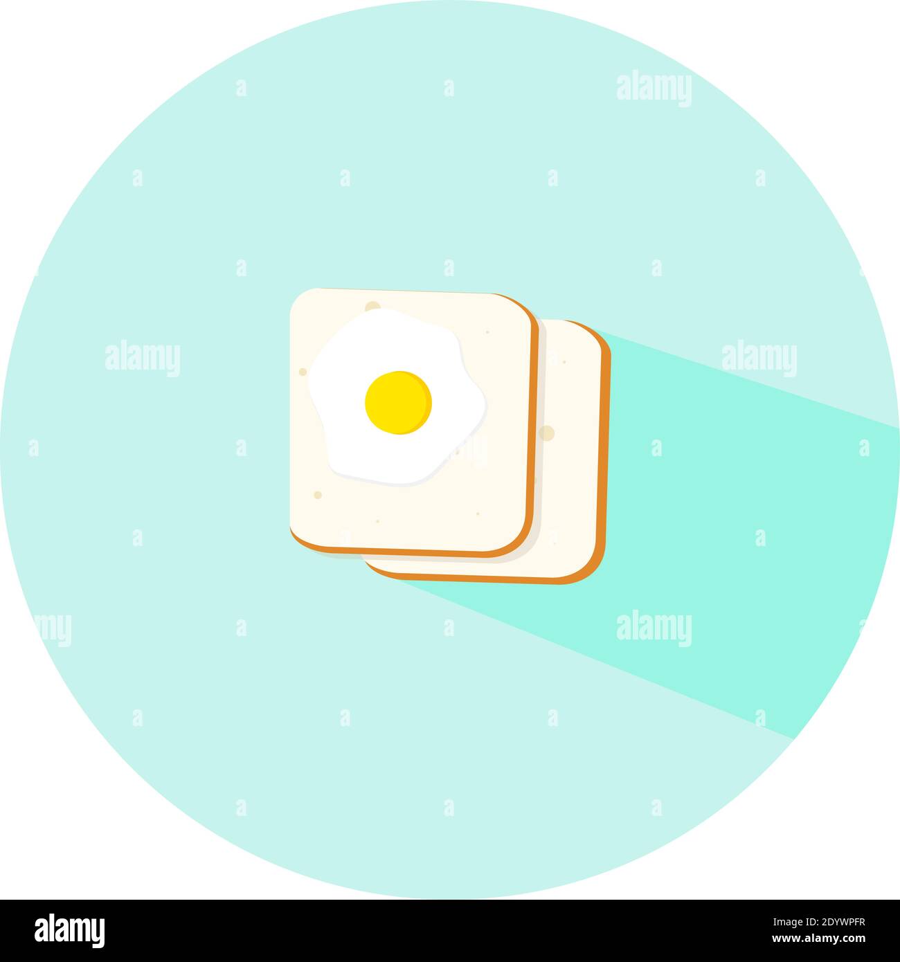 Eggbread, illustrazione, vettore su sfondo bianco. Illustrazione Vettoriale