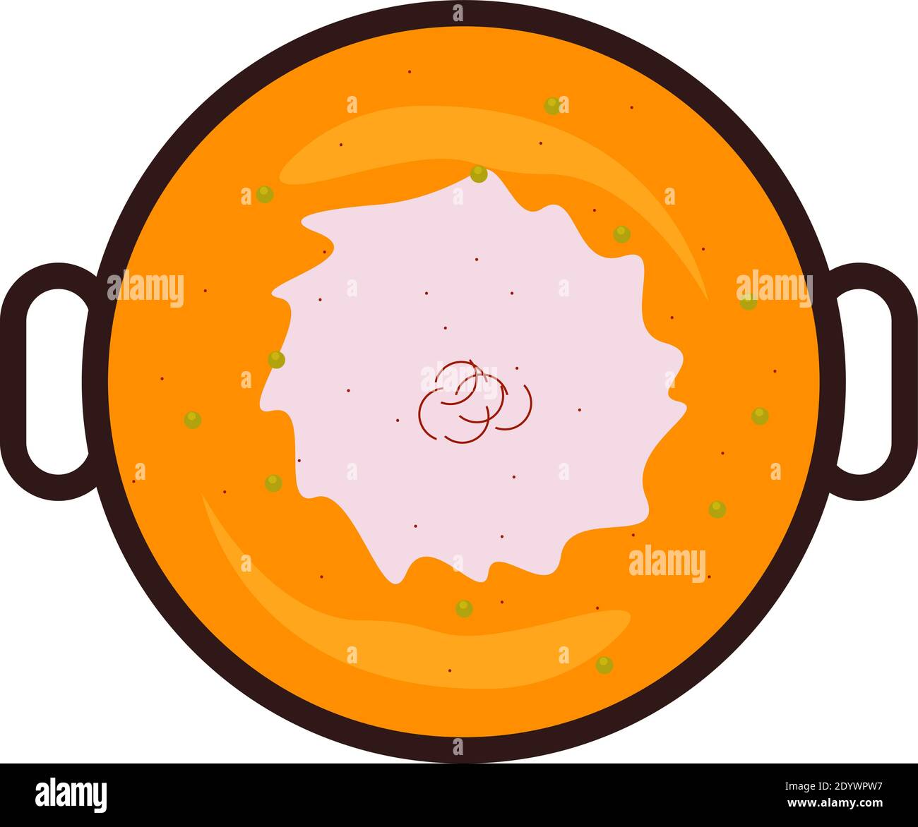 Cibo curry, illustrazione, vettore su uno sfondo bianco. Illustrazione Vettoriale