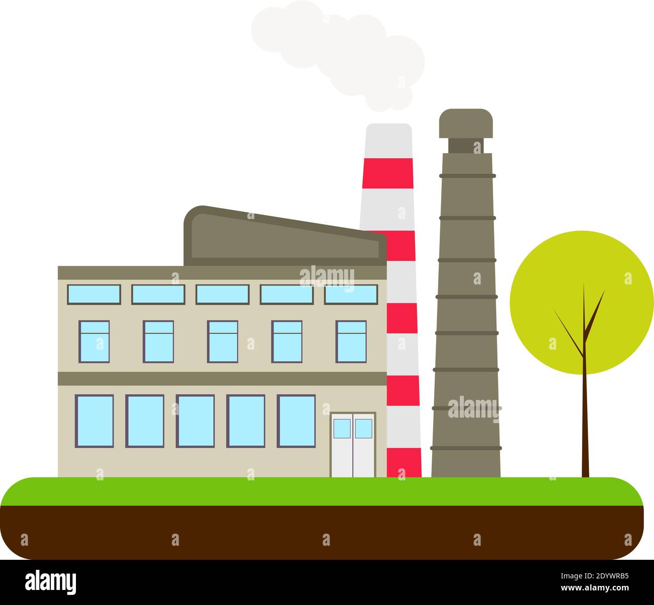 Grande industria, illustrazione, vettore su sfondo bianco. Illustrazione Vettoriale