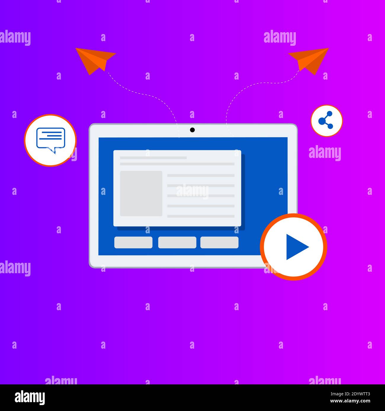 Scheda browser, illustrazione, vettore su sfondo bianco. Illustrazione Vettoriale