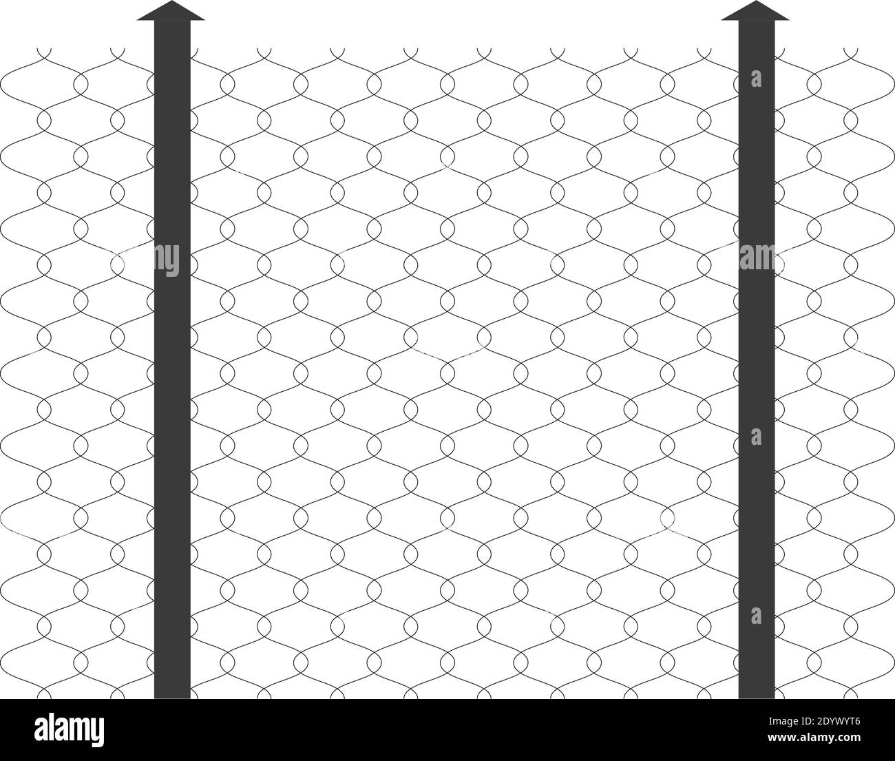 Feences dei fili, illustrazione, vettore su sfondo bianco. Illustrazione Vettoriale