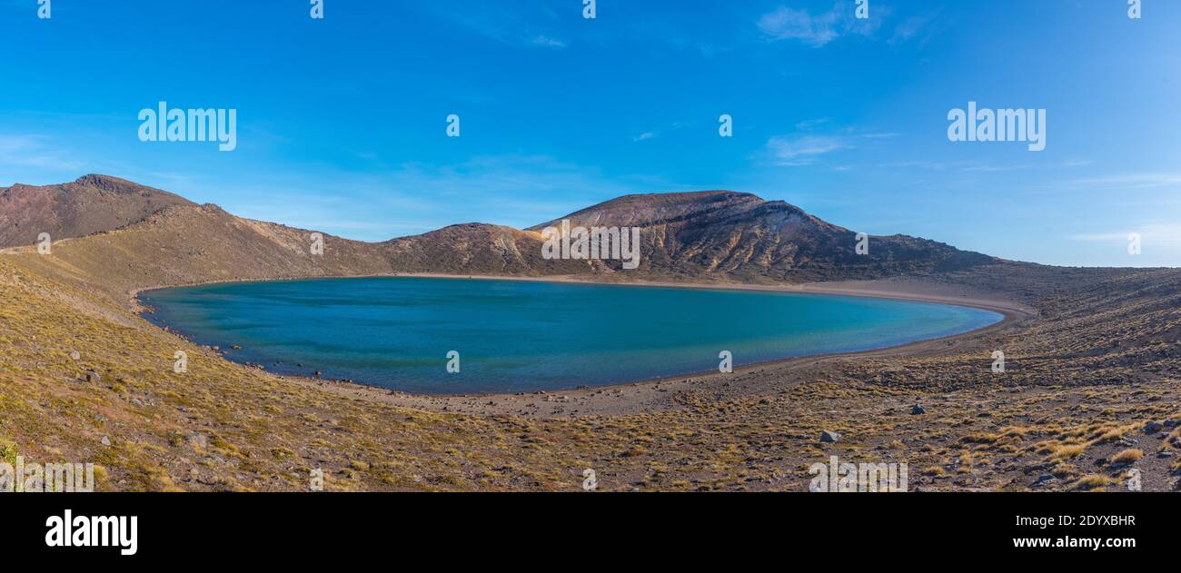 Blue Lake al parco nazionale di Tongariro in Nuova Zelanda Foto Stock