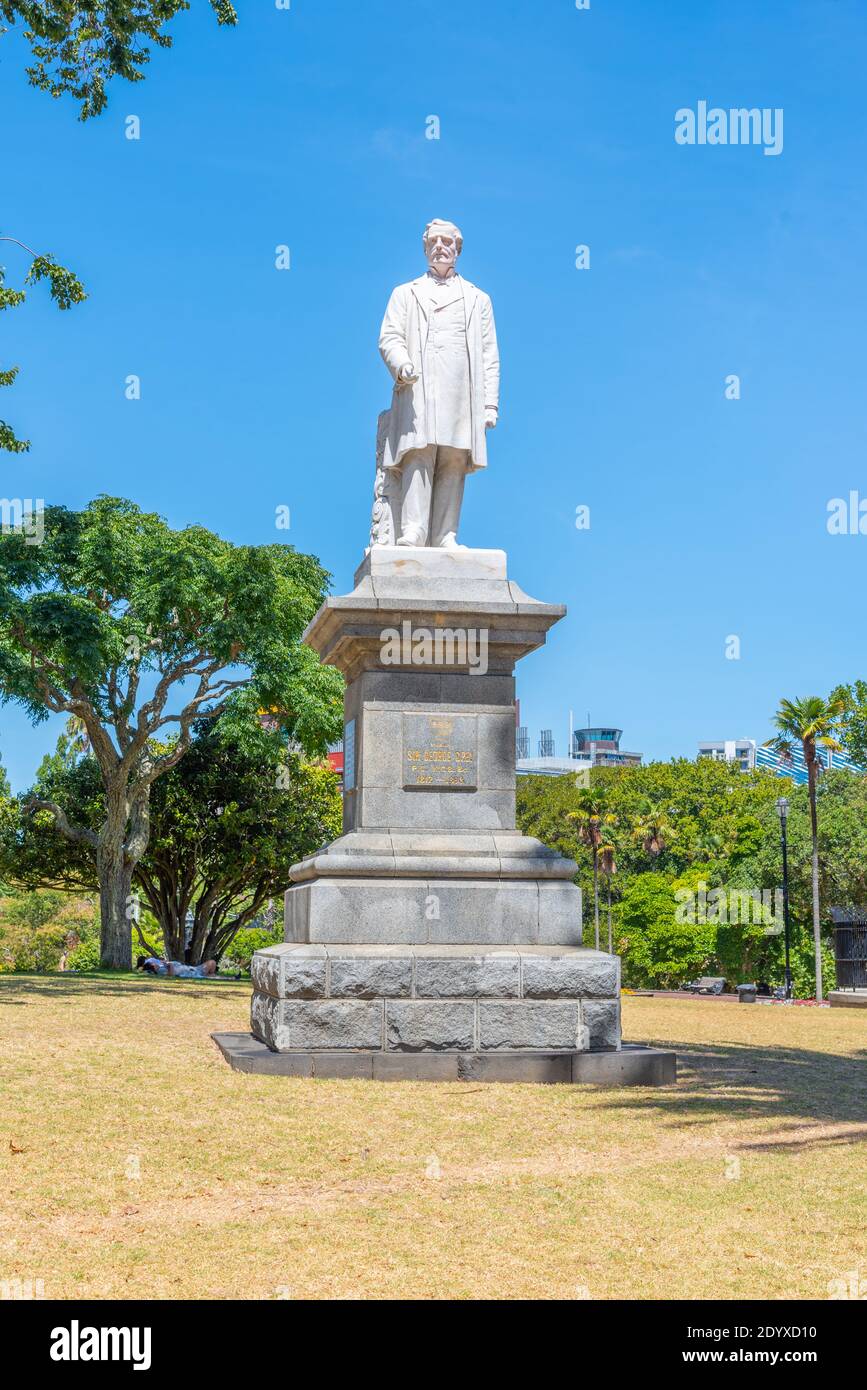 Statua di Sir George Grey all'Albert Park di Auckland, Nuova Zelanda Foto Stock