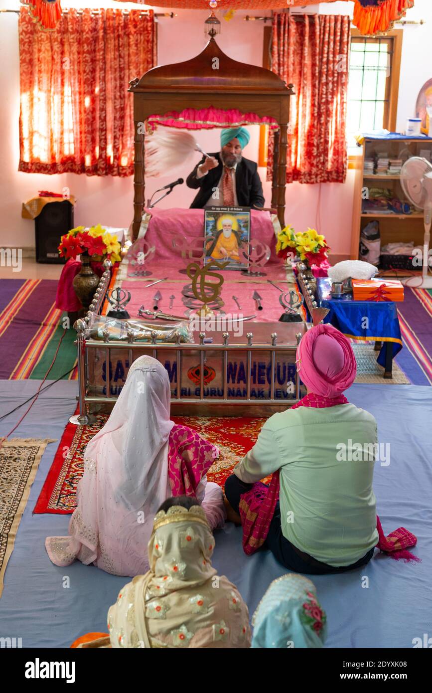 TAMIL NADU, INDIA - 2020 novembre: Sikh matrimonio Foto Stock