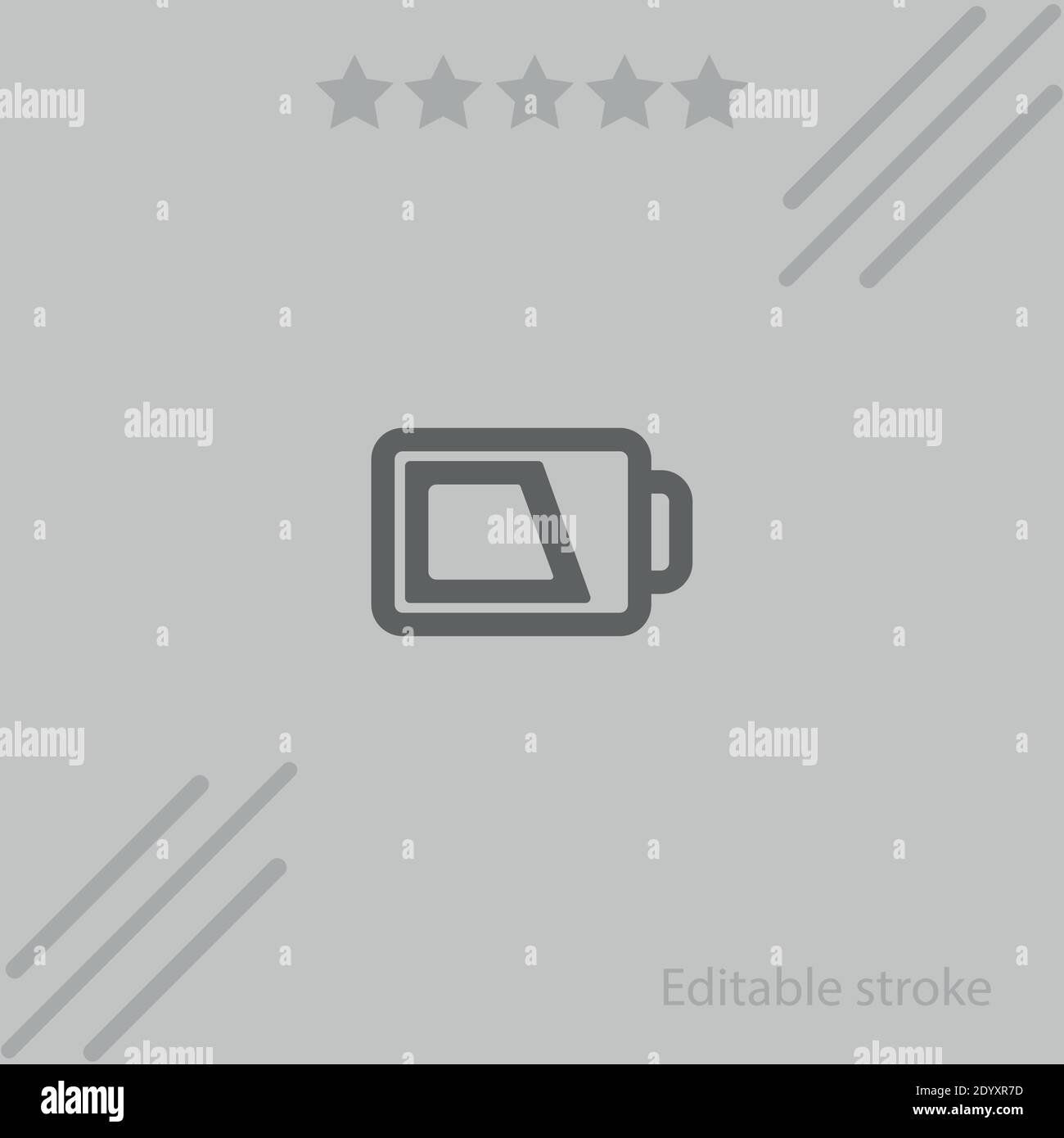profilo della batteria con icona del vettore di carica semplice illustrazione vettoriale moderna Illustrazione Vettoriale