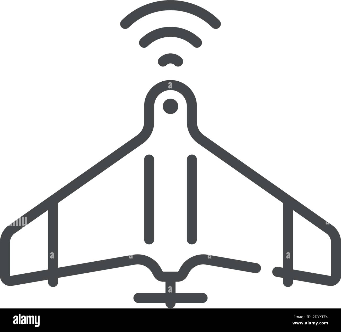 icona vettoriale di un veicolo aereo senza equipaggio semplice illustrazione vettoriale moderna Illustrazione Vettoriale