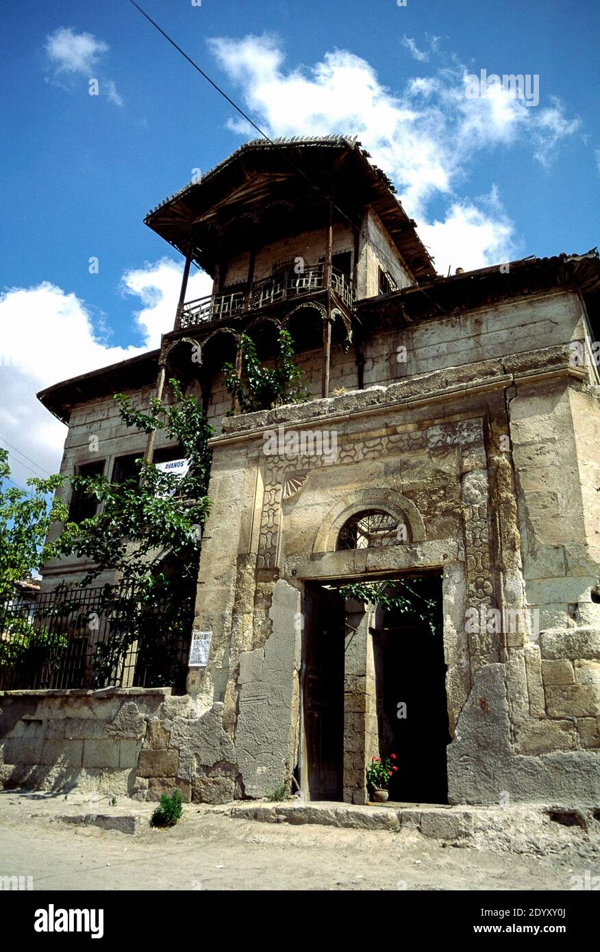 Avanos, Anatolia, Cappadocia, Turchia: Antica casa di epoca ottomana Foto Stock