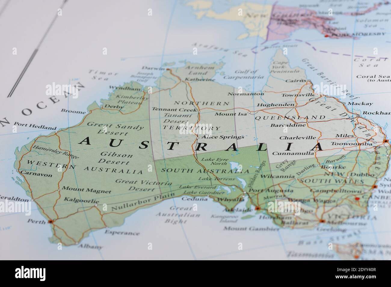 Mappa di Australia Foto Stock