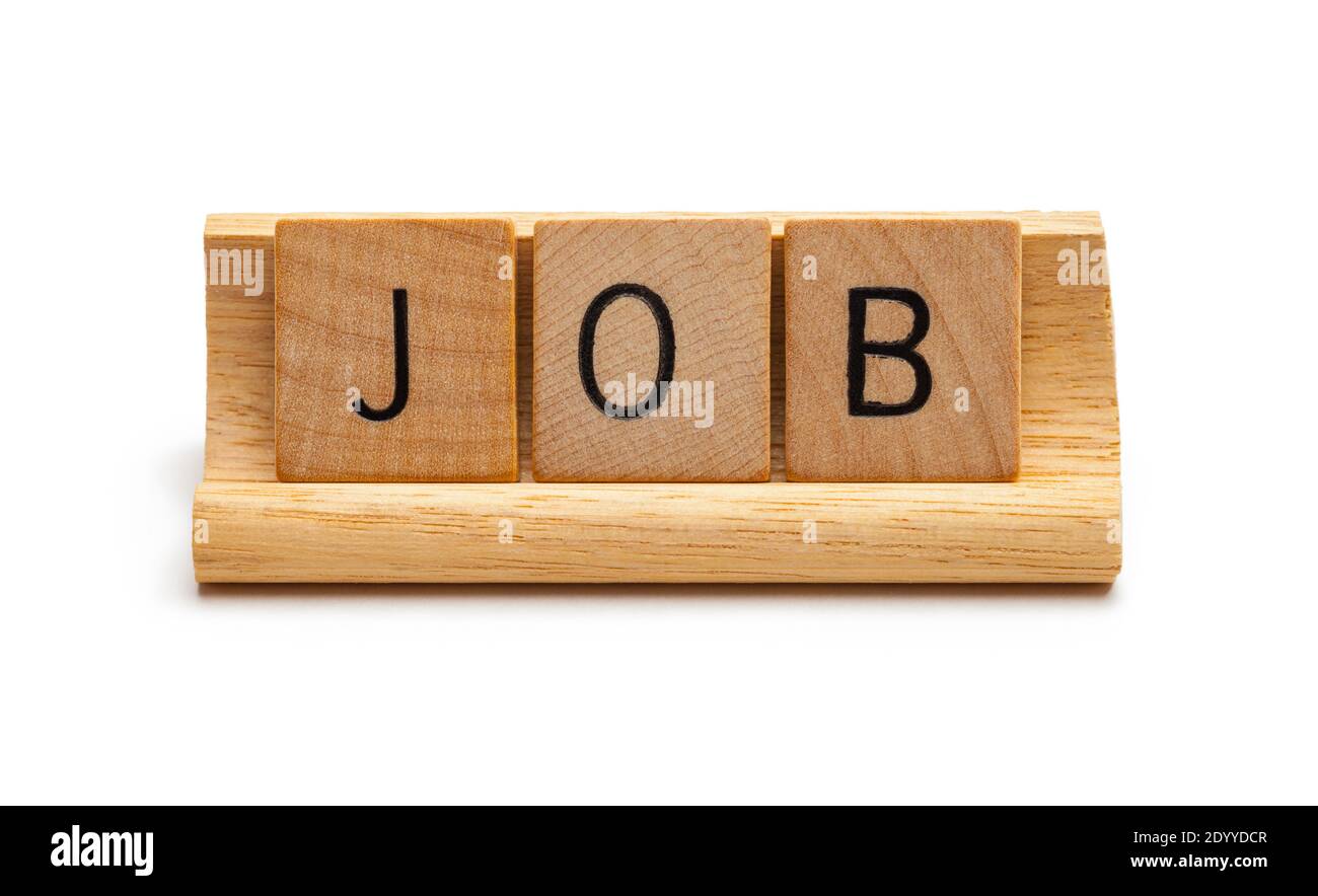 La lettera di legno blocca l'ortografia fuori del lavoro tagliato. Foto Stock