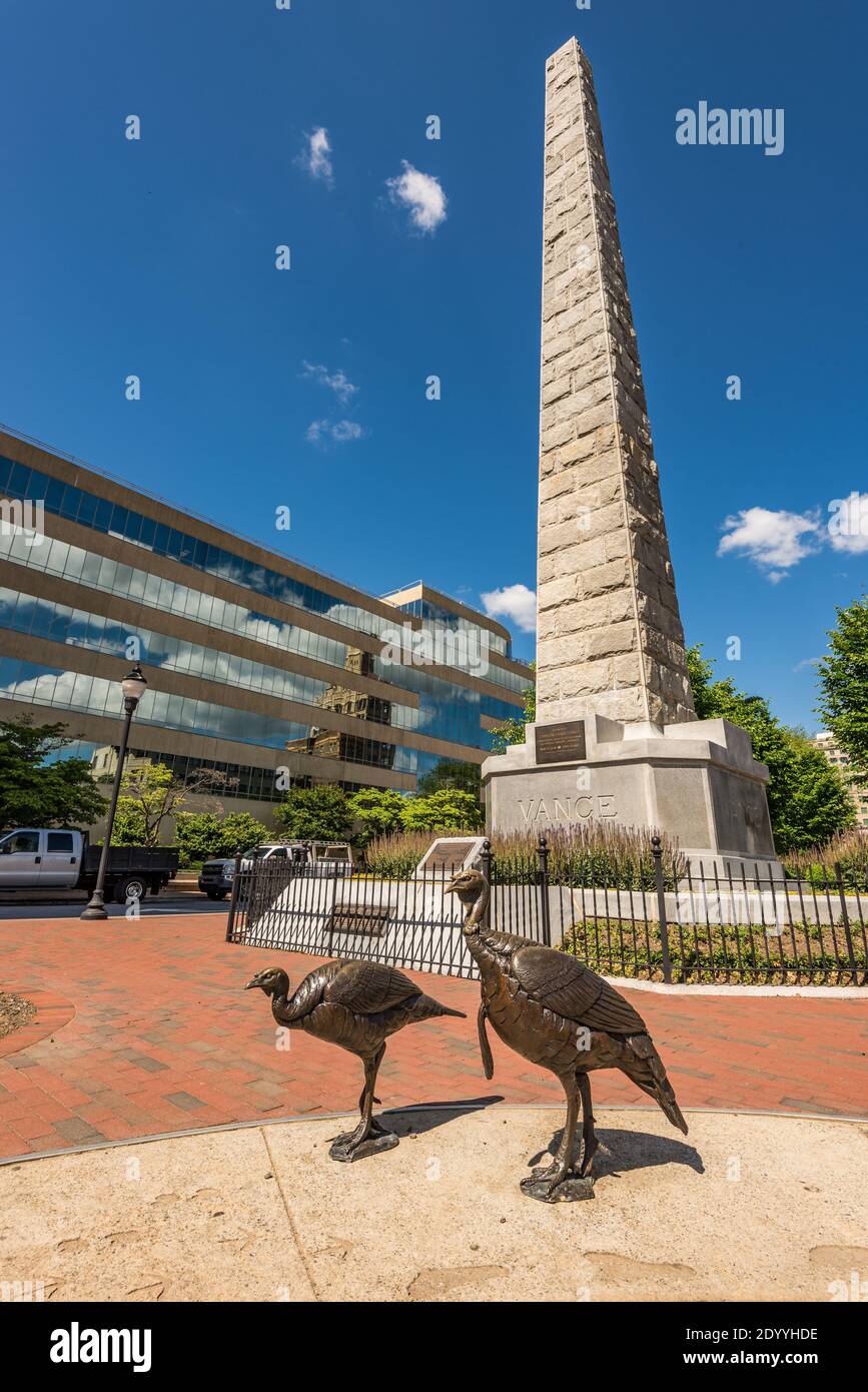 Vance Memorial nel centro di Asheville, North Carolina Foto Stock