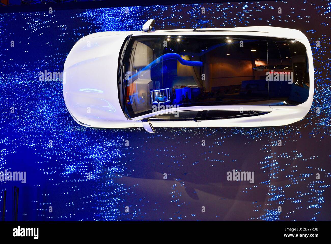 Veicolo prototipo completamente elettrico Ford Mustang Mach-e in esposizione alla fiera commerciale più grande del mondo CES di Las Vegas, NV, USA Foto Stock