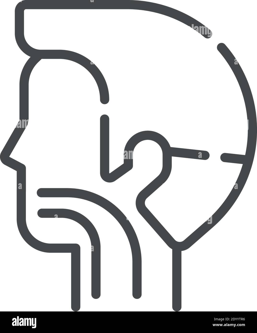 icona vettore mal di gola moderna semplice illustrazione vettoriale Illustrazione Vettoriale