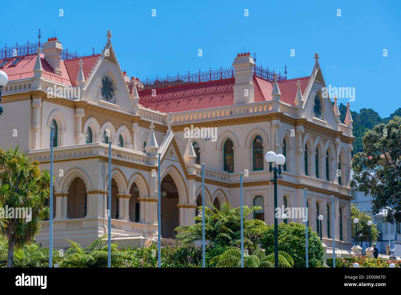Biblioteca parlamentare a Wellington, Nuova Zelanda Foto Stock