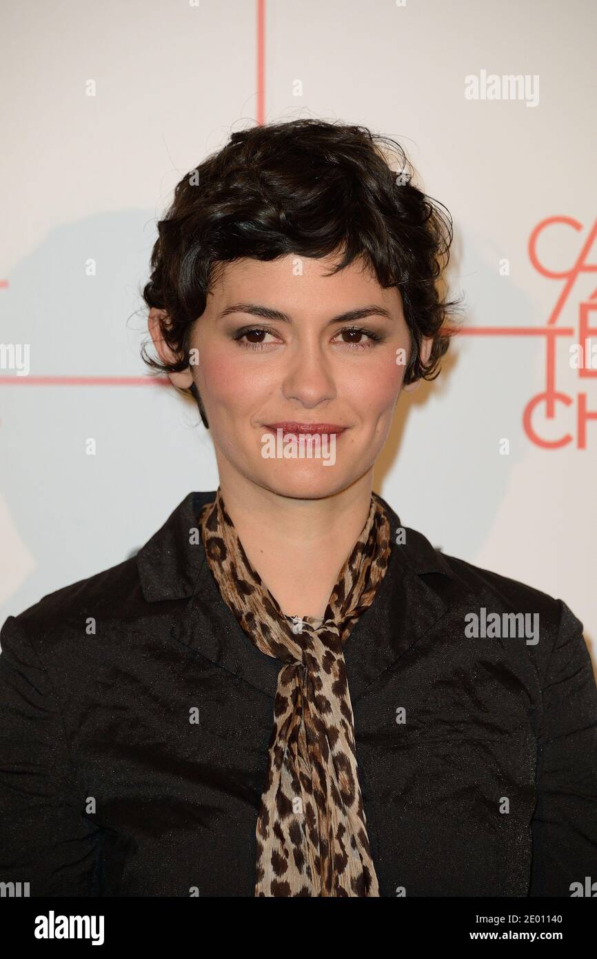 Audrey Tautou partecipa alla prima di 'casse-Tete Chinois' al Cinema le Grand Rex di Parigi, Francia, il 10 novembre 2013. Foto di Nicolas Briquet/ABACAPRESS.COM Foto Stock