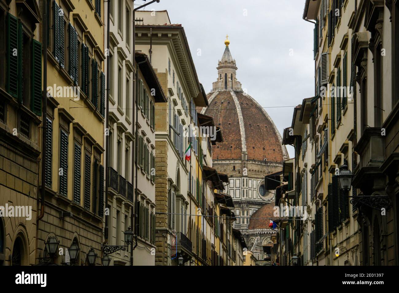 Vista del Duomo di Firenze Foto Stock