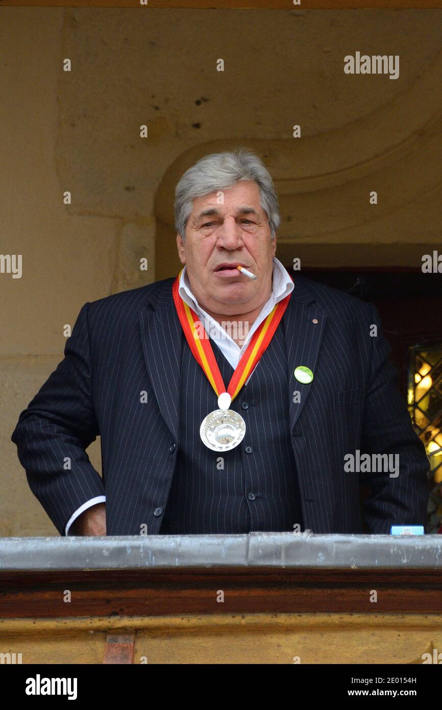 Jean-Pierre Castaldi partecipa alla 153a asta di vino annuale degli Hospices de Beaune Charity sponsorizzata da Clotilde Courau all'Hospices de Beaune di Beaune, Borgogna, Francia il 17 novembre 2013. Foto di Nicolas Briquet/ABACAPRESS.COM Foto Stock