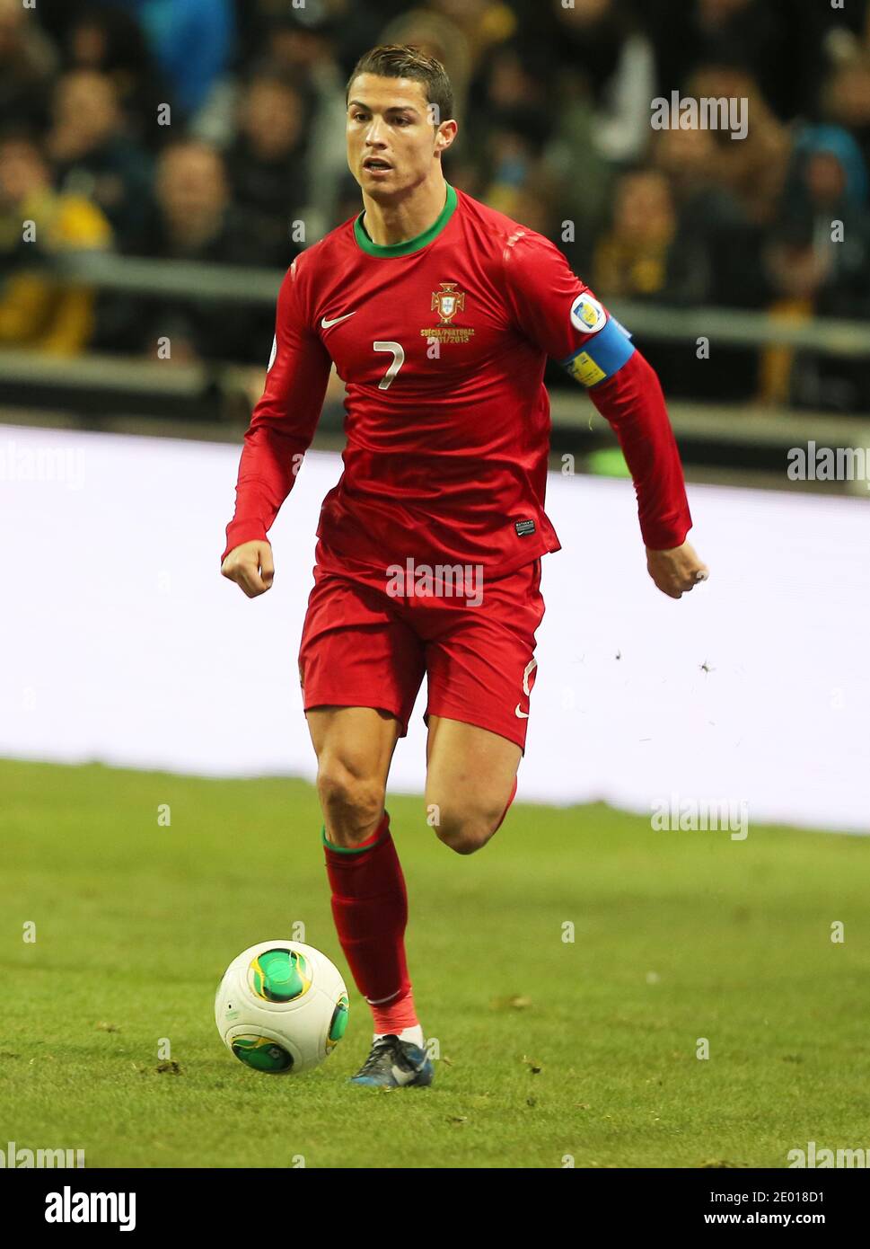 Cristiano Ronaldo, Portogallo, durante la seconda partita di calcio della Coppa del mondo FIFA 2014 tra portogallo e Svezia presso la Friends Arena di Solna, vicino Stoccolma, il 19 novembre 2013. Foto di Giuliano Bevilacqua/ABACAPRESS.COM Foto Stock