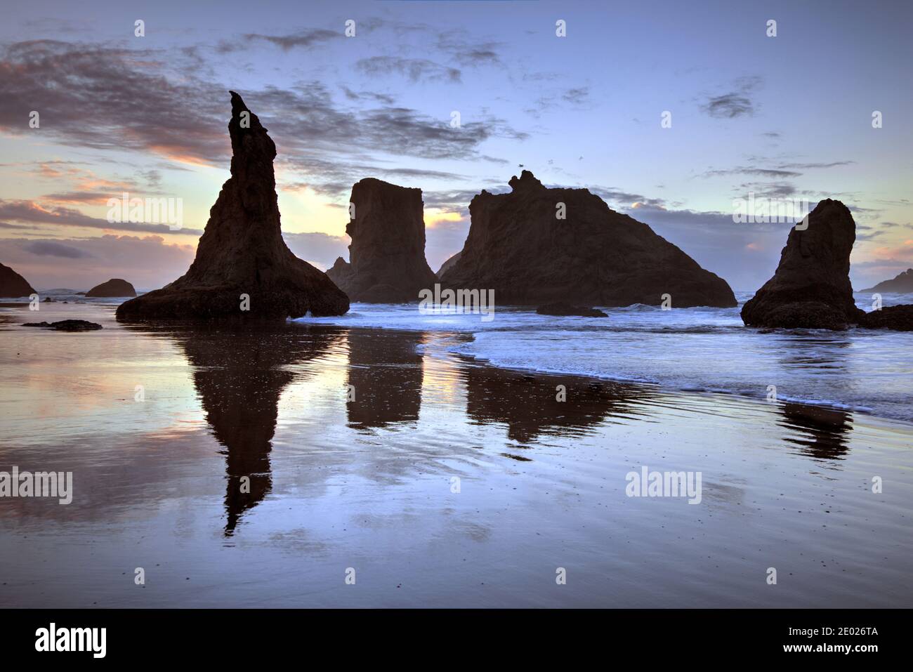 Coquille Point Beach, Bandon, Oregon USA Foto Stock