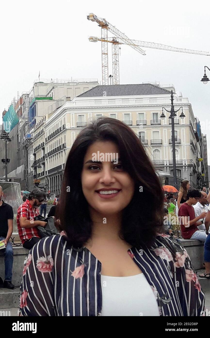 Foto non datata dell'attivista Saudita Lujain al Hathloul (o Loujain al-Hathloul), condannato a più di cinque anni di carcere da un tribunale Saudita il 28 dicembre 2020. Foto di Emna Mizouni via Balkis Press/ABACAPRESS.COM Foto Stock