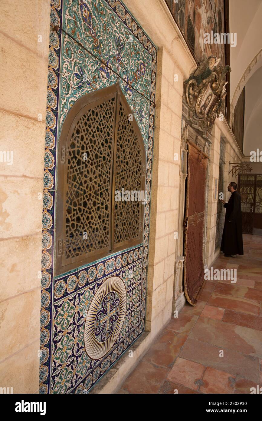 Interno della chiesa armena di San Giacomo Gerusalemme, Israele Foto Stock