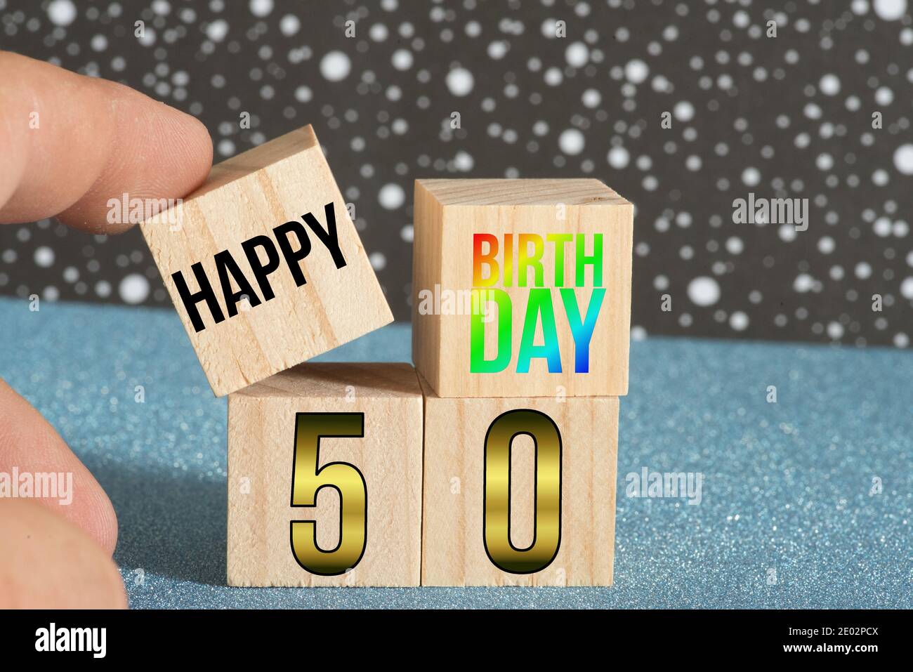 Buon 50° compleanno Foto Stock