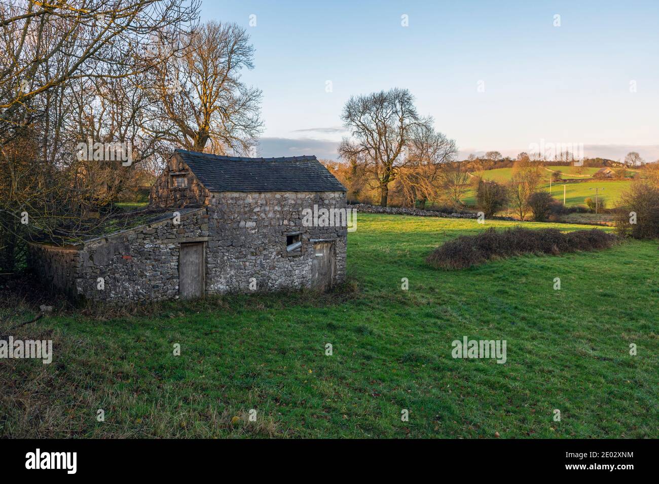 Un fienile vicino a Bonsall, Derbyshire Foto Stock