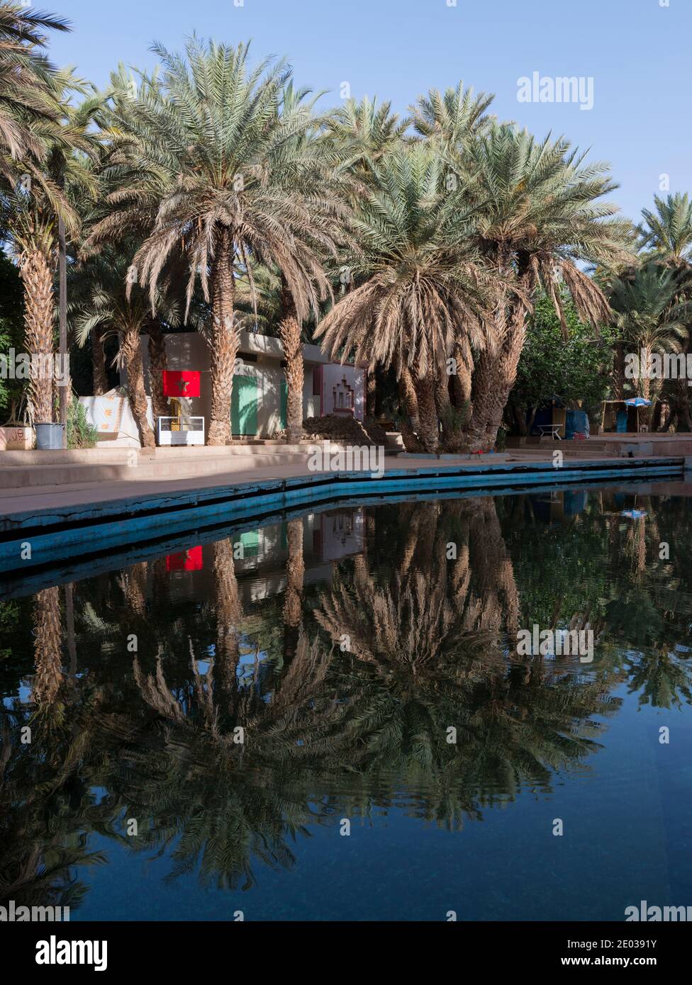 Fonte Bleu (Primavera Blu) a Madkhal Meski, Marocco Foto Stock