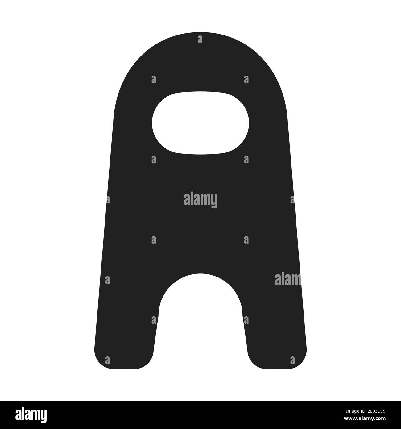 Logo per la lettera clan del gioco in forma di uno stile cartoon tra noi uomo Illustrazione Vettoriale