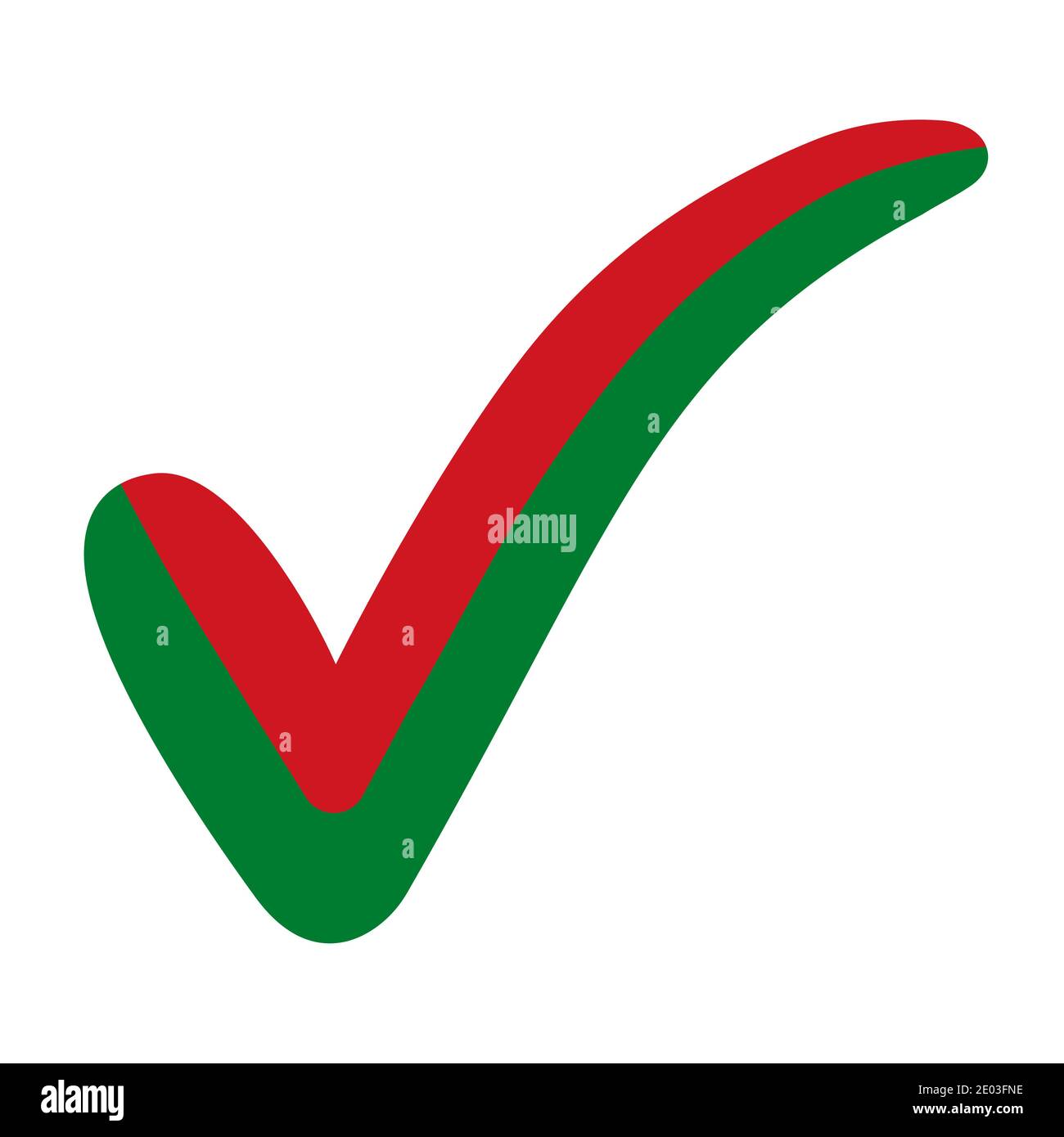 Segno di spunta simbolo della bandiera bielorussa elezioni, votazioni e approvazione Bielorussia Illustrazione Vettoriale
