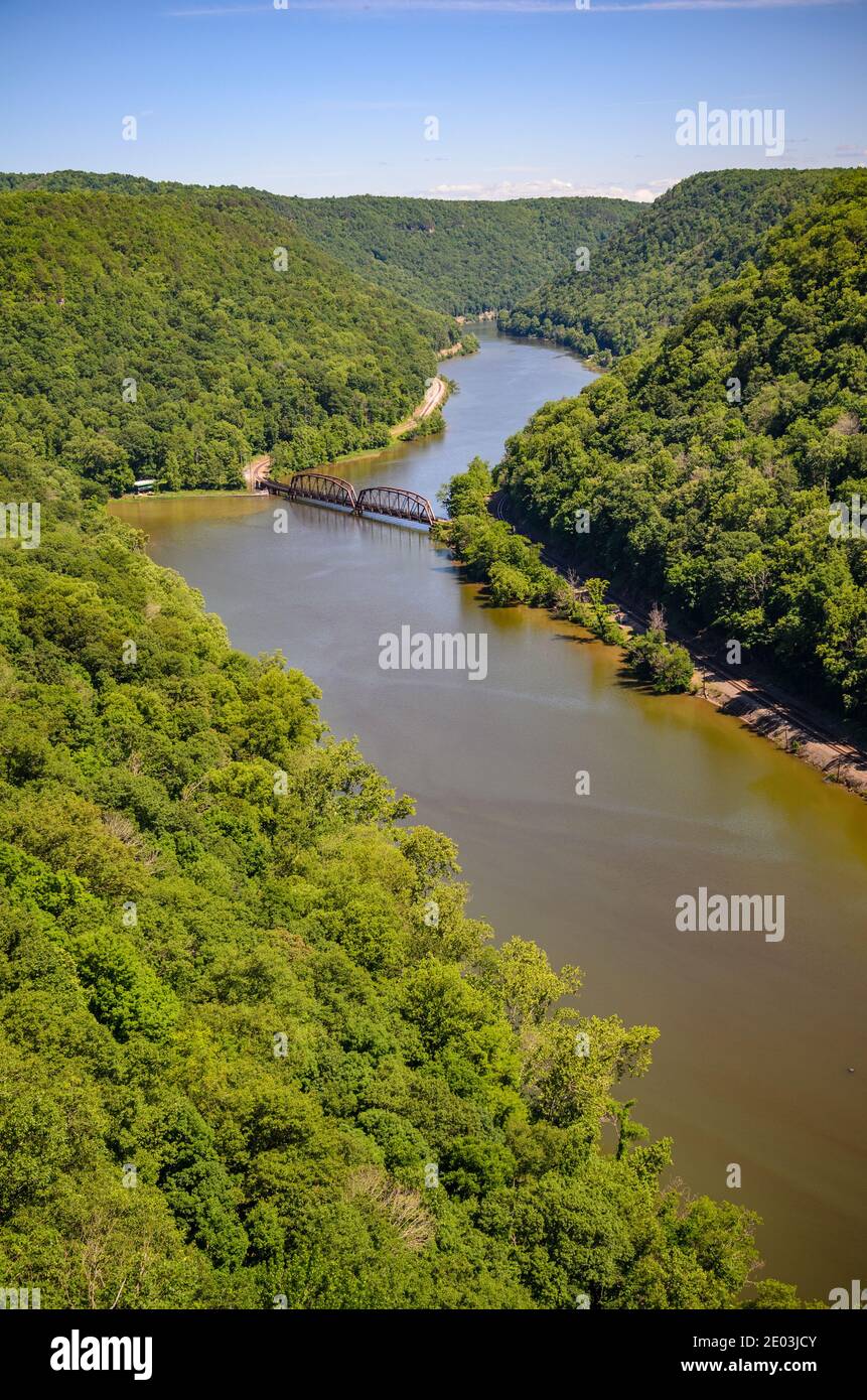 Parco nazionale e riserva di New River Gorge Foto Stock