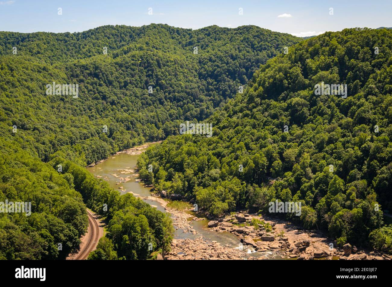 Parco nazionale e riserva di New River Gorge Foto Stock