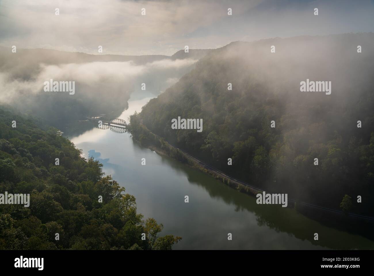 Parco nazionale e riserva di New River Gorge Foto Stock