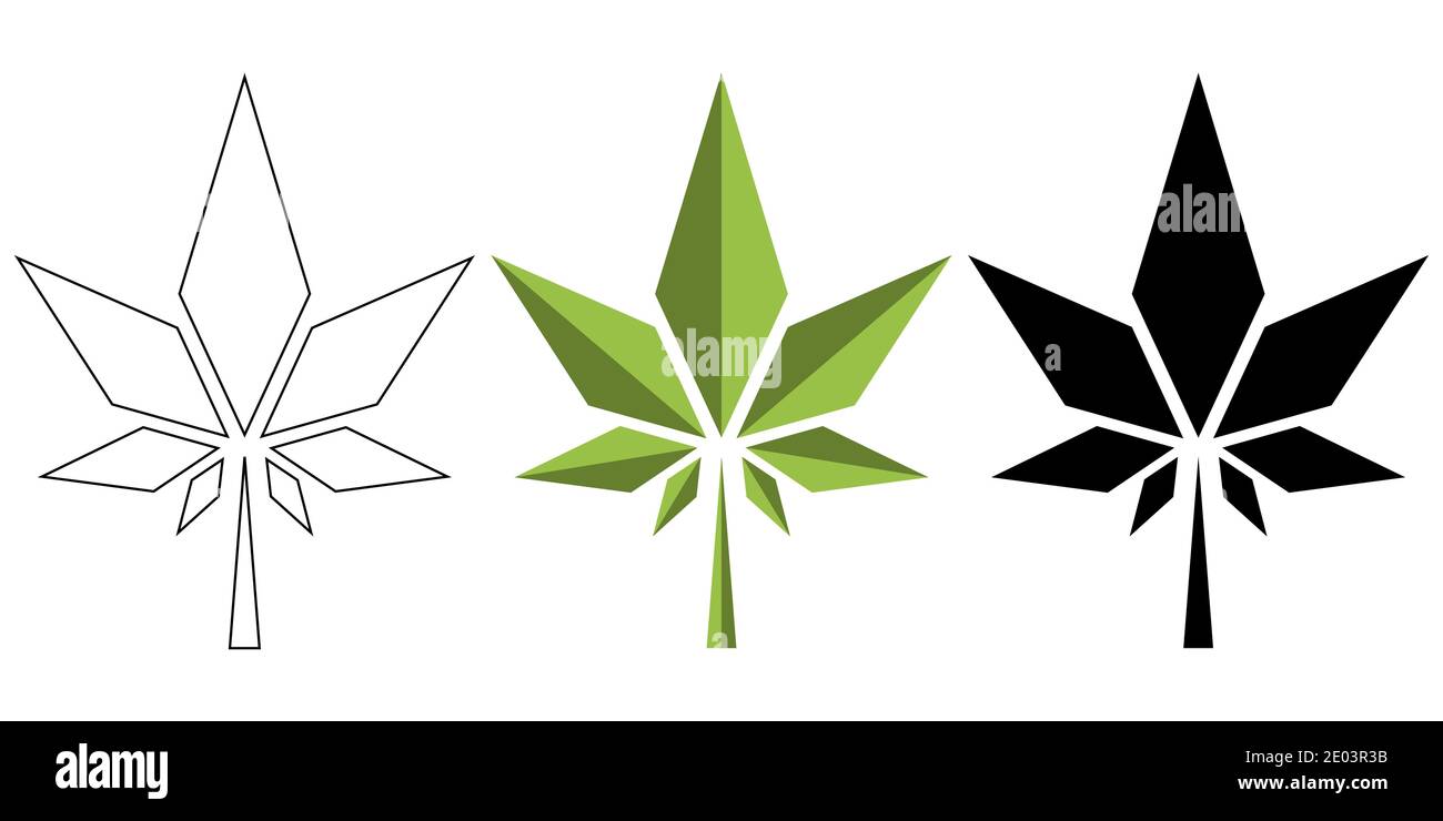Disegno medico della foglia di cannabis acquerello. Illustrazione dello schizzo vettoriale. Foglie isolate. Arte botanica Illustrazione Vettoriale
