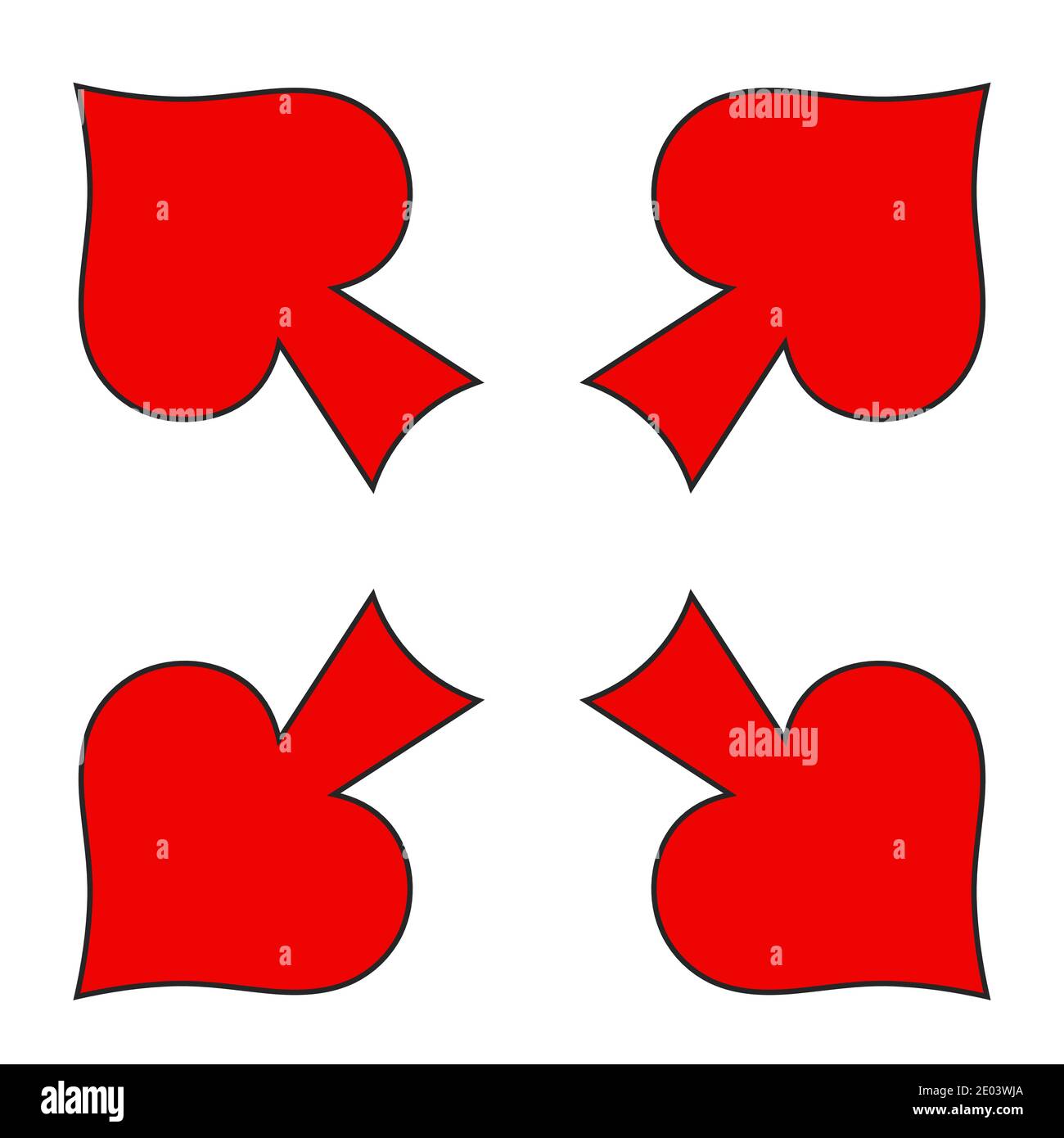 Logo Hearts per l'agenzia di matrimonio, matrimonio e segno d'amore, vettore tatuaggio icona eterno amore e devozione Illustrazione Vettoriale