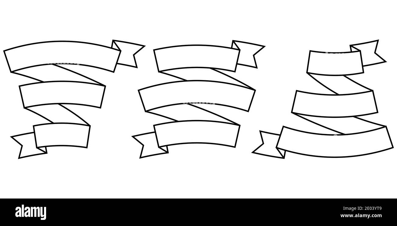 Classica cornice a nastro in stile retrò. Oggetto isolato. Modello banner vettoriale. Vettore nastro rosso. Stile retrò. Simbolo, segno. Set di adesivi. Banner vuoto Illustrazione Vettoriale