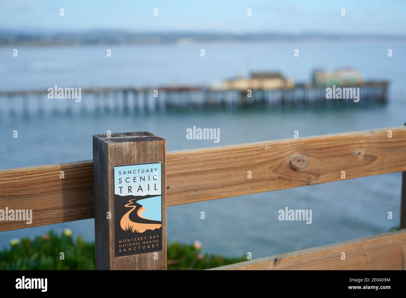 Sentiero panoramico del Monterey Bay National Marine Sanctuary (MBNMS), Capitola CA Foto Stock