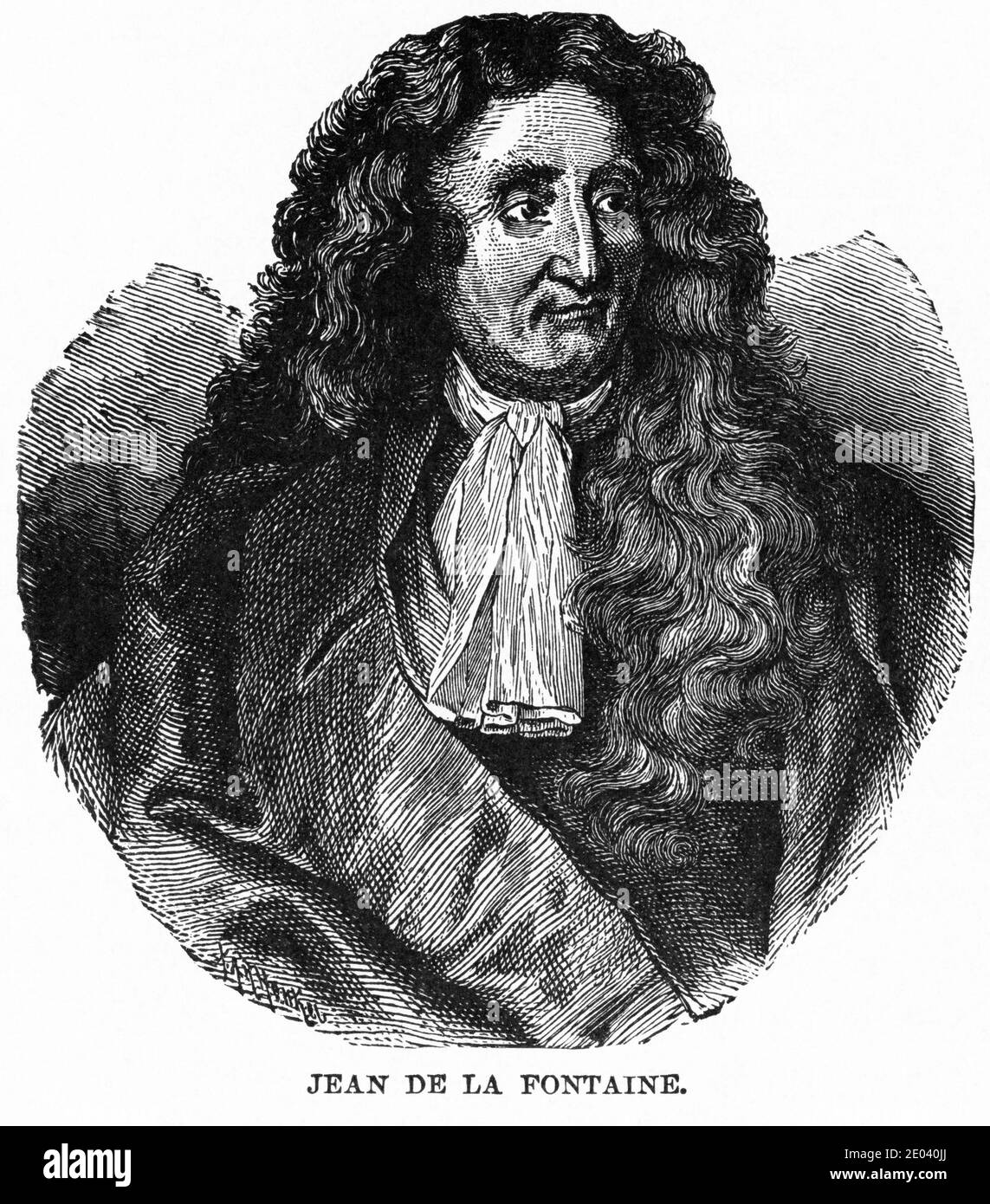 Jean de la Fontaine, Illustrazione, Storia del mondo di Ridpath, Volume III, di John Clark Ridpath, LL. D., Merrill & Baker Publishers, New York, 1897 Foto Stock