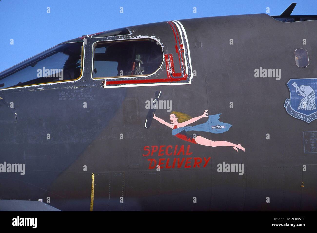 Arte decorativa personalizzata sui moderni aerei militari da combattimento Foto Stock