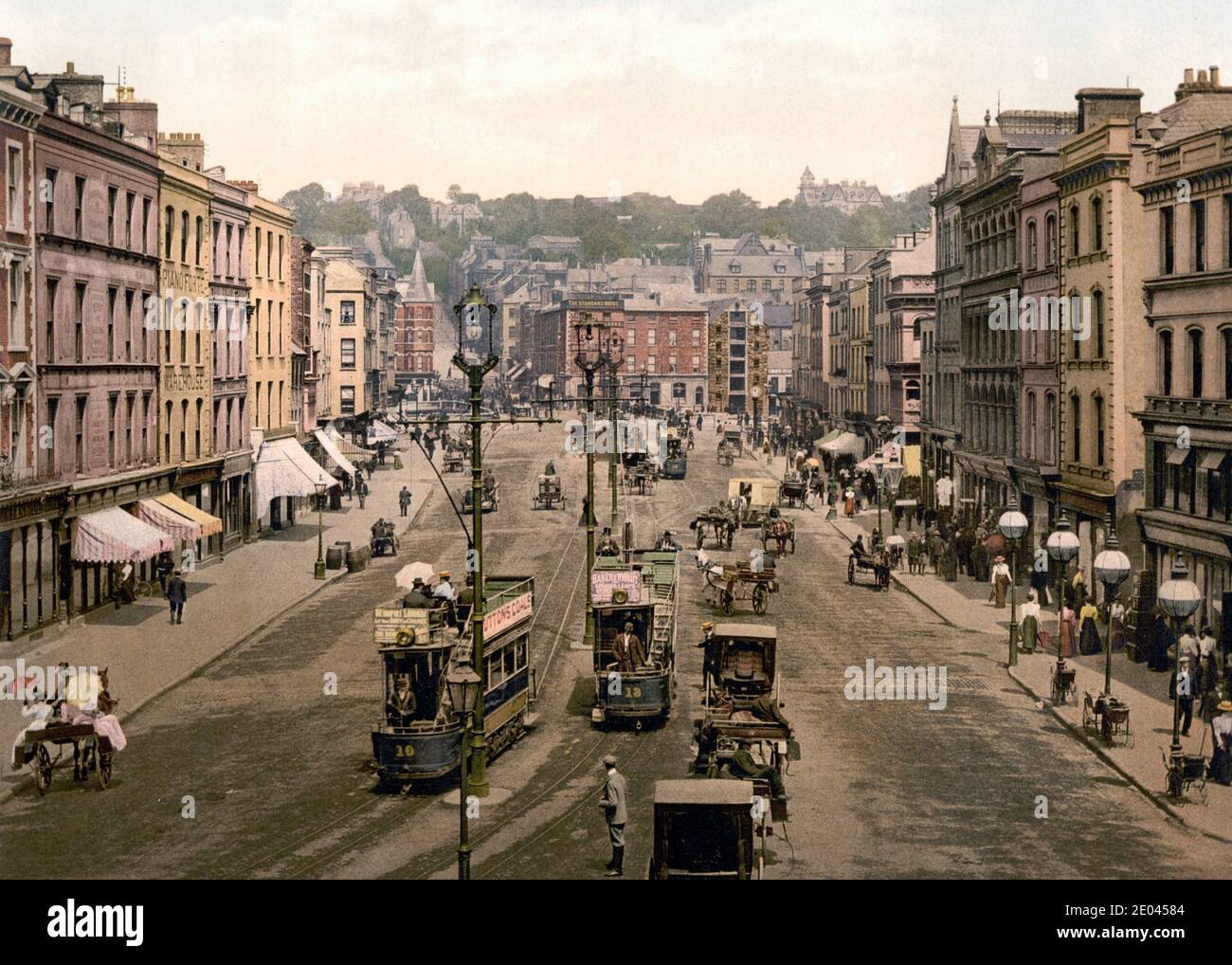 Patrick Street (es. St. Patrick Street), Cork. Contea di Cork, Irlanda, circa 1900 Foto Stock
