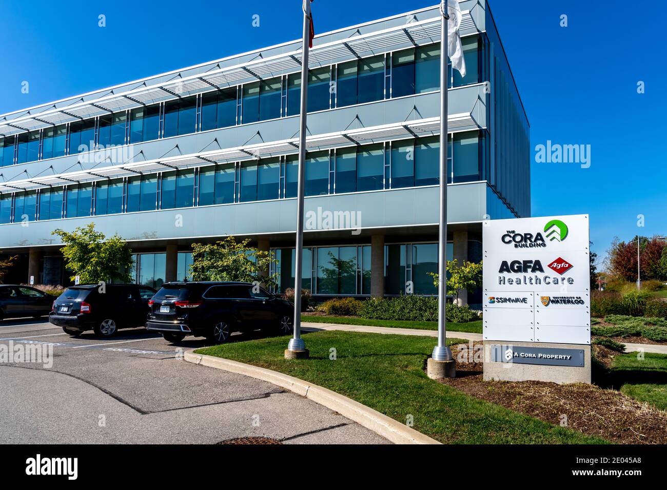 Waterloo, ON, Canada - 30 settembre 2019: Agfa Healthcare Building a Waterloo, Ontario, Canada Foto Stock