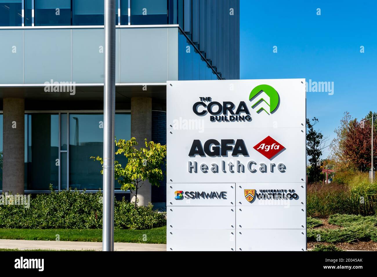 Waterloo, ON, Canada - 30 settembre 2019: Agfa Healthcare Building a Waterloo, Ontario, Canada Foto Stock