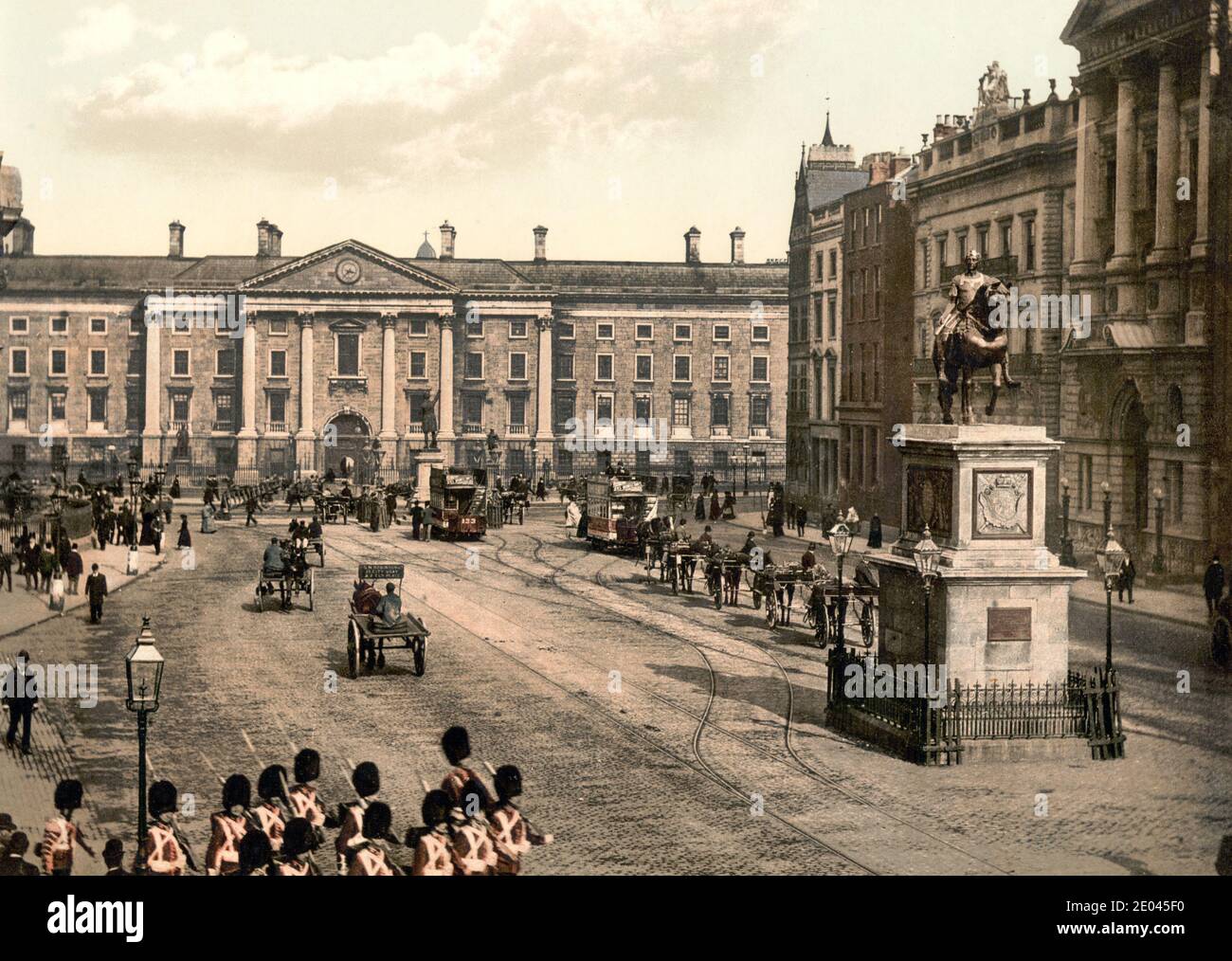 College Green, Dublino. Contea di Dublino, Irlanda, circa 1900 Foto Stock