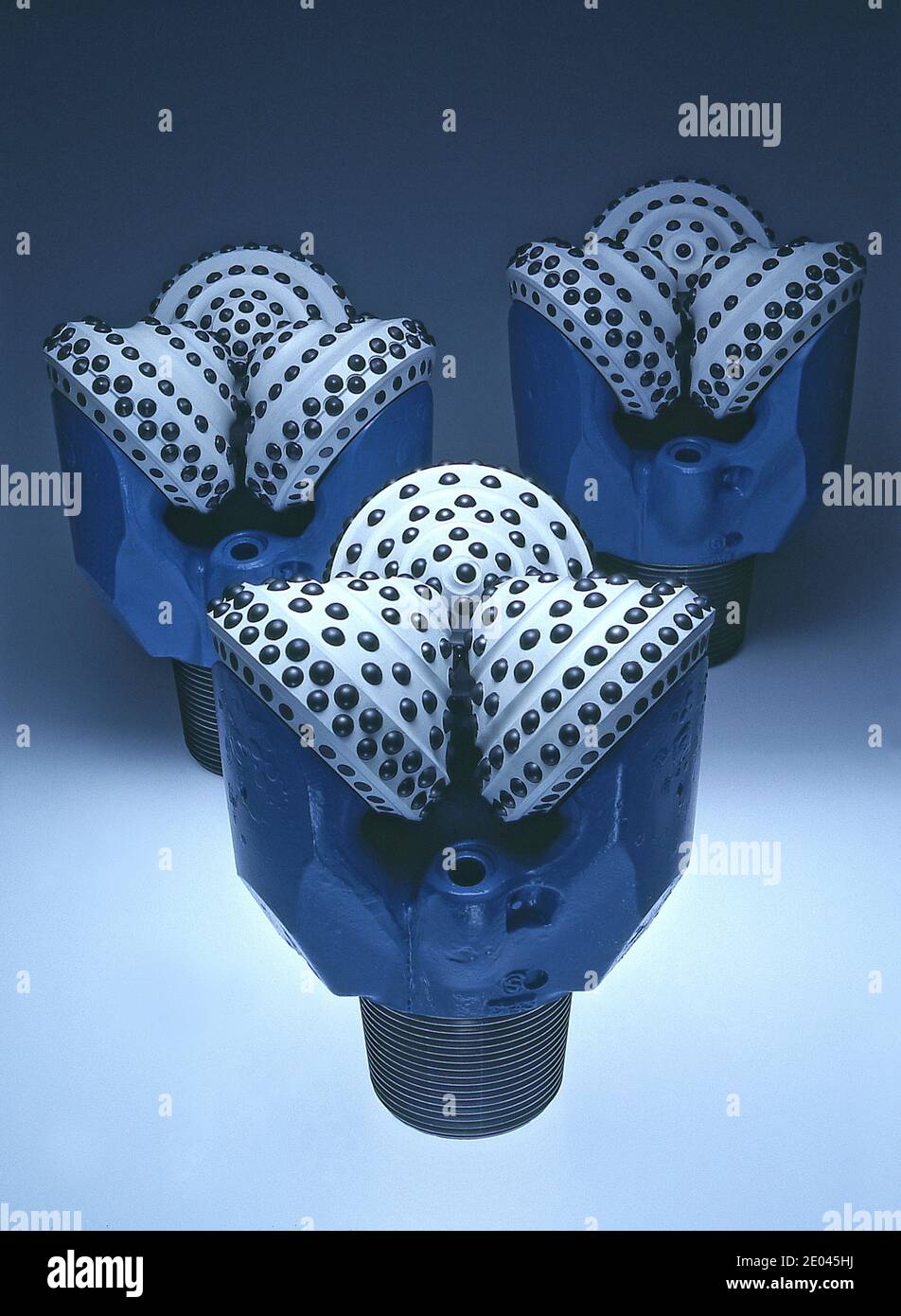 Punte da miniera rotanti Tri-Cone grandi Foto Stock