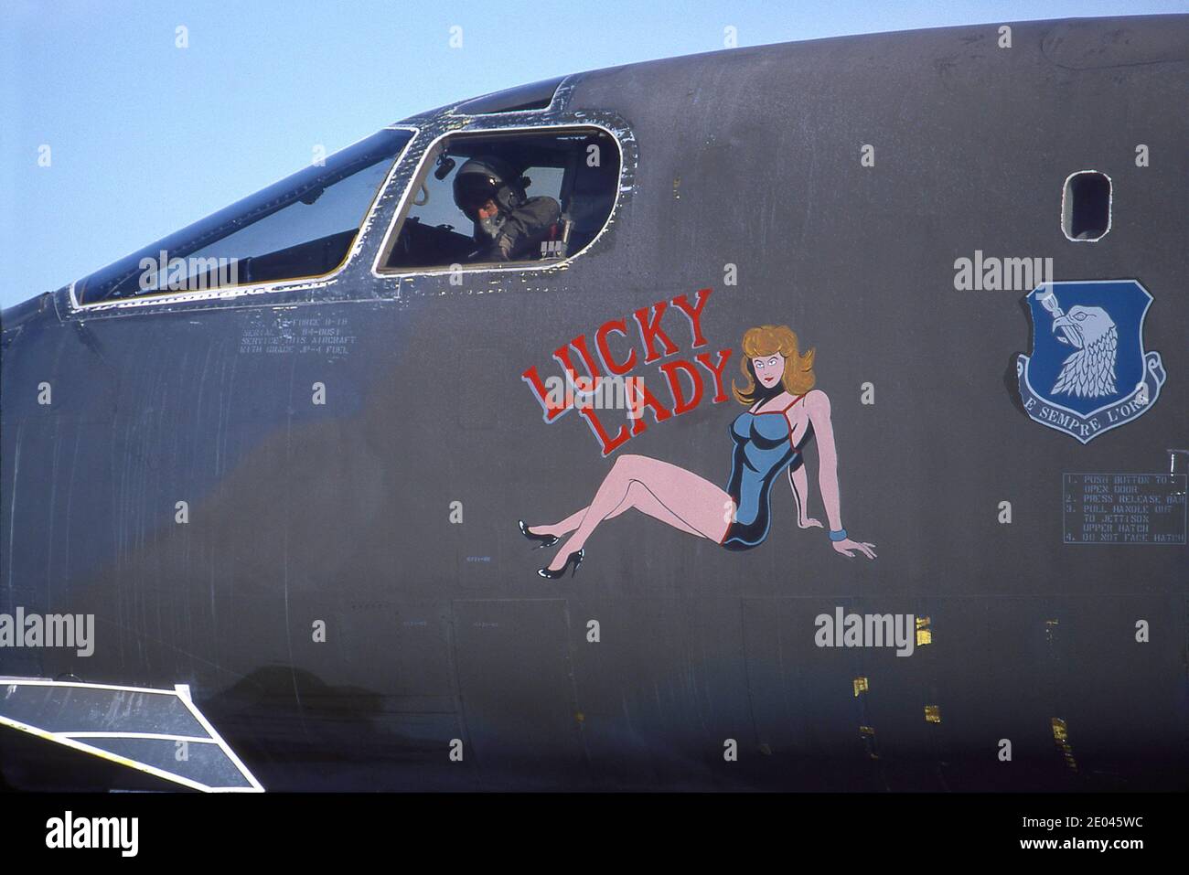 Arte decorativa personalizzata sui moderni aerei militari da combattimento Foto Stock
