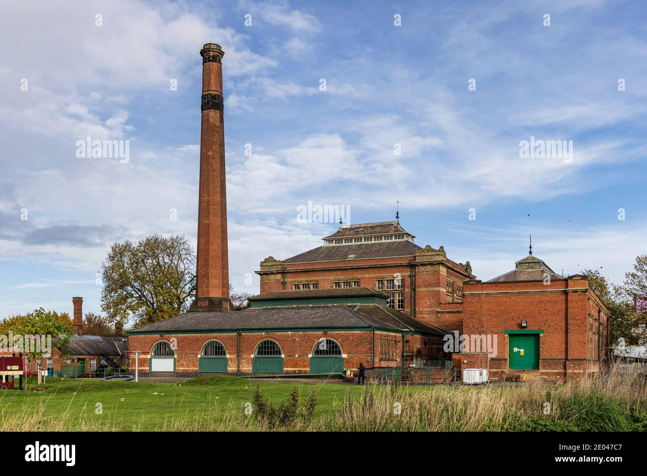 L'Abbey Pumping Station è un museo della scienza e della tecnologia situato vicino al National Space Center di Leicester, Inghilterra. Foto Stock