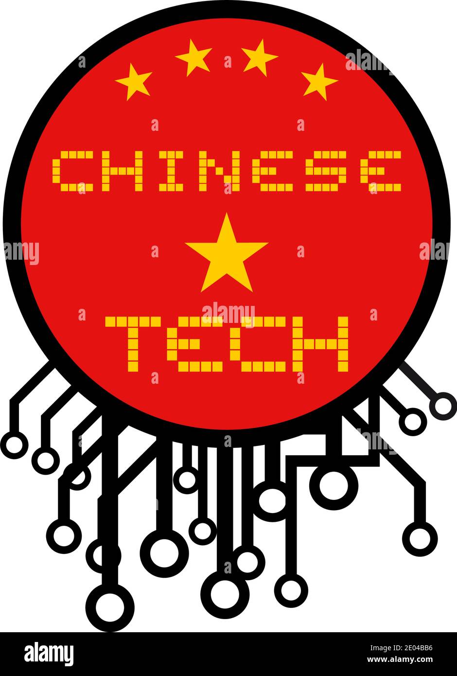 Tecnologia cinese Illustrazione Vettoriale