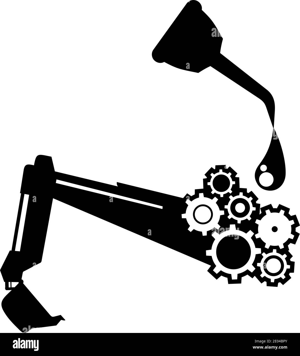 Olio nel braccio della macchina Illustrazione Vettoriale