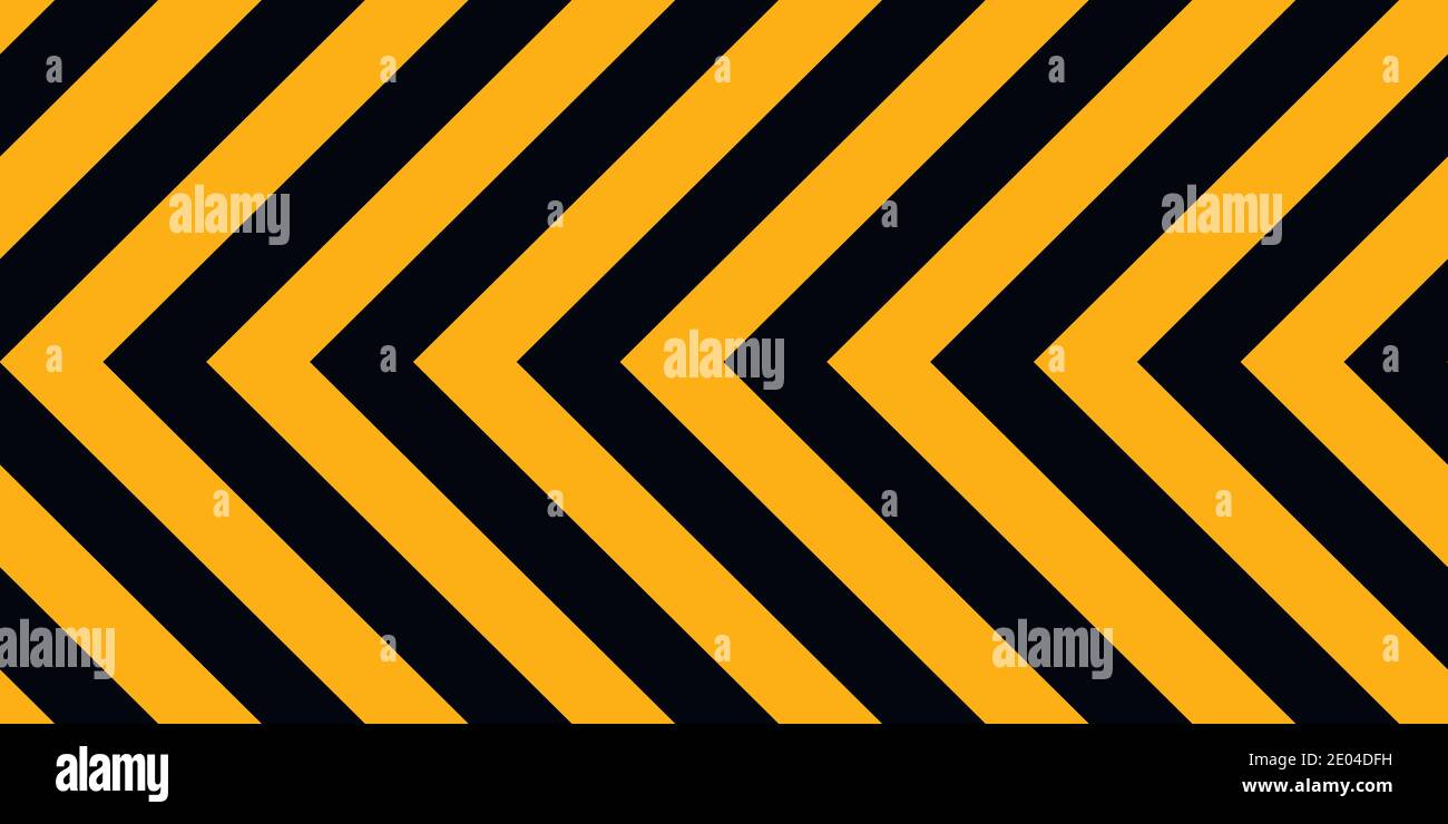 sfondo strisce gialle nere, segnaletica industriale di sicurezza avvertenza, vettore di fondo avvertono costruzione attenzione Illustrazione Vettoriale