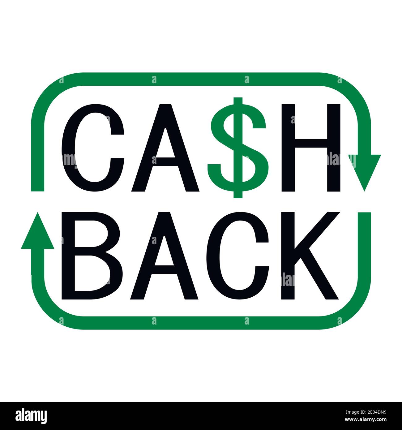 Icona cashback, simbolo di trasferimento di denaro, simbolo freccia di rotazione vettore cashback servizio Illustrazione Vettoriale